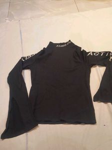 Black Long Sleeve Graphic Top