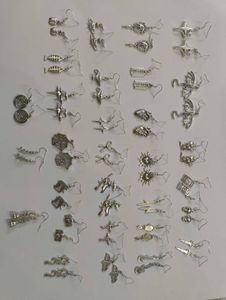 Assorted Silver-Tone Dangle Earrings Set