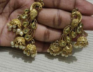 Peacock Jhumka Earrings