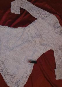 White Lace Fit & flare Dress