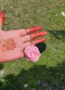Handmade Rose Keychains (Set of 3)