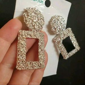 H&amp;M Statement Silver Earrings