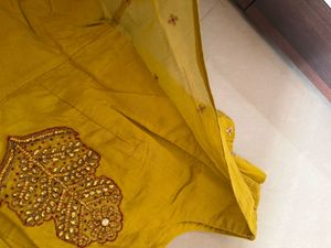 Yellow Anarkali Gown with Embellishments