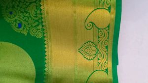 Green &amp; Gold Silk Saree