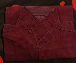Men's Maroon Formal Shirt
