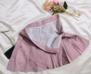 Pink Pleated Mini Skirt