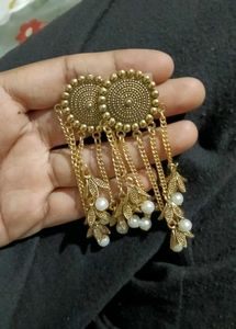 Bohemian Dangle Earrings with Pearls