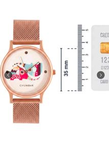 round dial analog hand watch elephant print