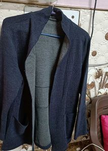 Navy Blue Open Front Cardigan