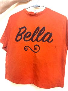 Orange "Bella" Graphic T-Shirt
