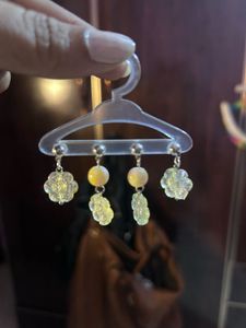 Sparkling Flower Drop Earrings