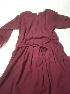 Charming Girls' Maroon Kurta with Pants