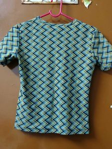 Retro Zigzag Print T-Shirt