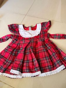 Adorable Red Plaid Baby Dress