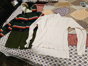Stylish Striped Jacket & Cream Top Set