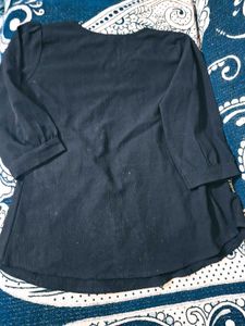 Elegant Black Pleated Top