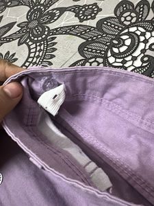 Lavender Denim Shorts
