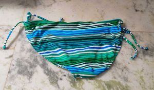 Striped Tie-Side Bikini Bottoms