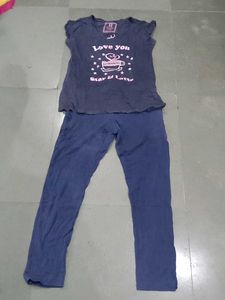 Cute Navy Pajama Set