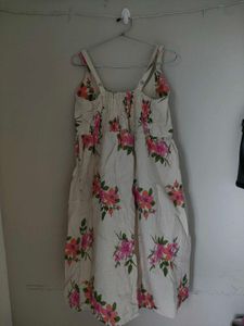 Floral Button-Front Midi Dress