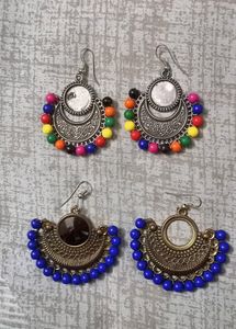 Silver Earrings Combo Of 2 Pair