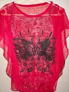 Red Net Top