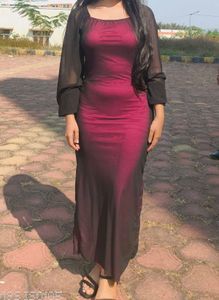 Elegant Maroon Evening Gown