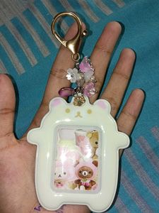 Cute Bear Photo Frame Keychain