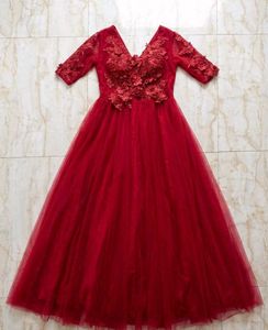 Stunning Red Embellished Evening Gown