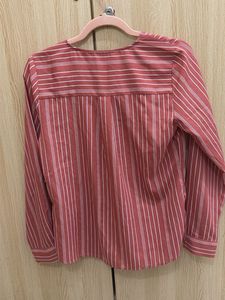 Striped V-Neck Casual Top