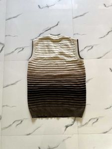 vintage Striped Sweater Vest