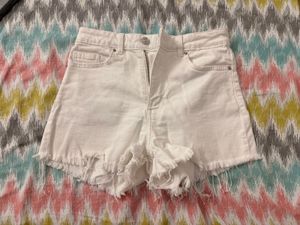 White Denim Cutoff Shorts