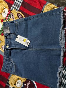 stretchable Denim Mini Skirt