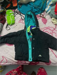 Kids Black Puffer Winter Jacket