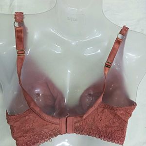 Lace Bra🪔-34F big size Rose Pink