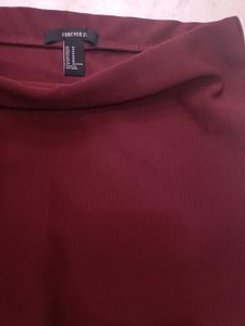 Burgundy Pencil Skirt