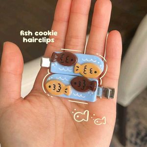 Clay hair clips set of 2