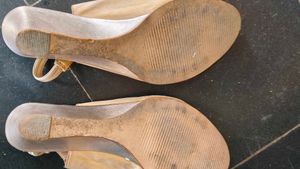 Elegant Gold Wedge Sandals