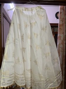 Elegant White Diwali Skirt