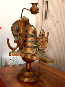 Vintage Shiva with precious stones..
