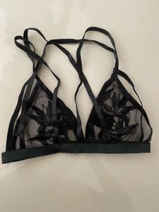 Sheer Black Lace Bralette