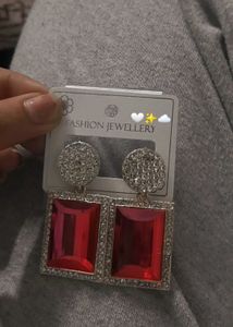 Red Gemstone Earrings