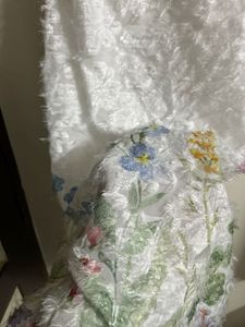 White Floral Embroidered Dress