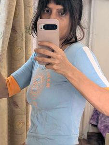 Cute Blue Graphic Tee