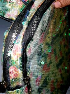 Sparkling Sequin Floral Backpack