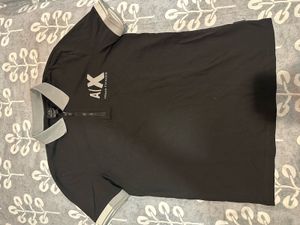 Armani Exchange Black Polo Shirt