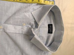 Men's Blue Striped Dress Shirt