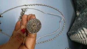 Oxidized Silver Necklace and Earrings Set