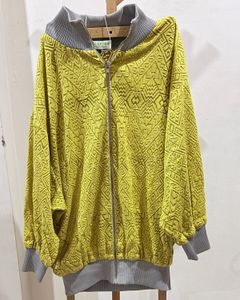 Yellow Textured Bomber Jacket