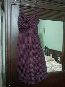 Cute Polka Dot Midi Dress
